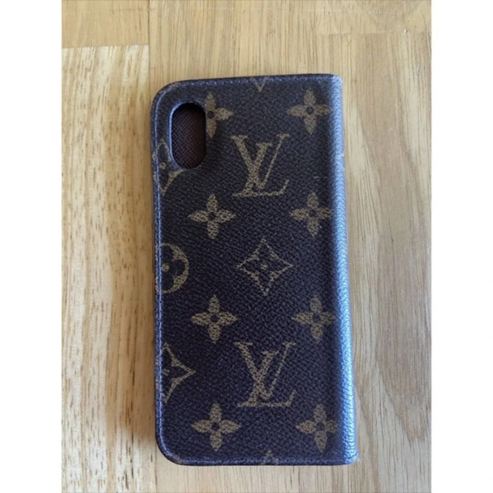 Authentic Louis Vuitton Monogram Folio iPhone 7 Case Brown Ships from USA EUC‎